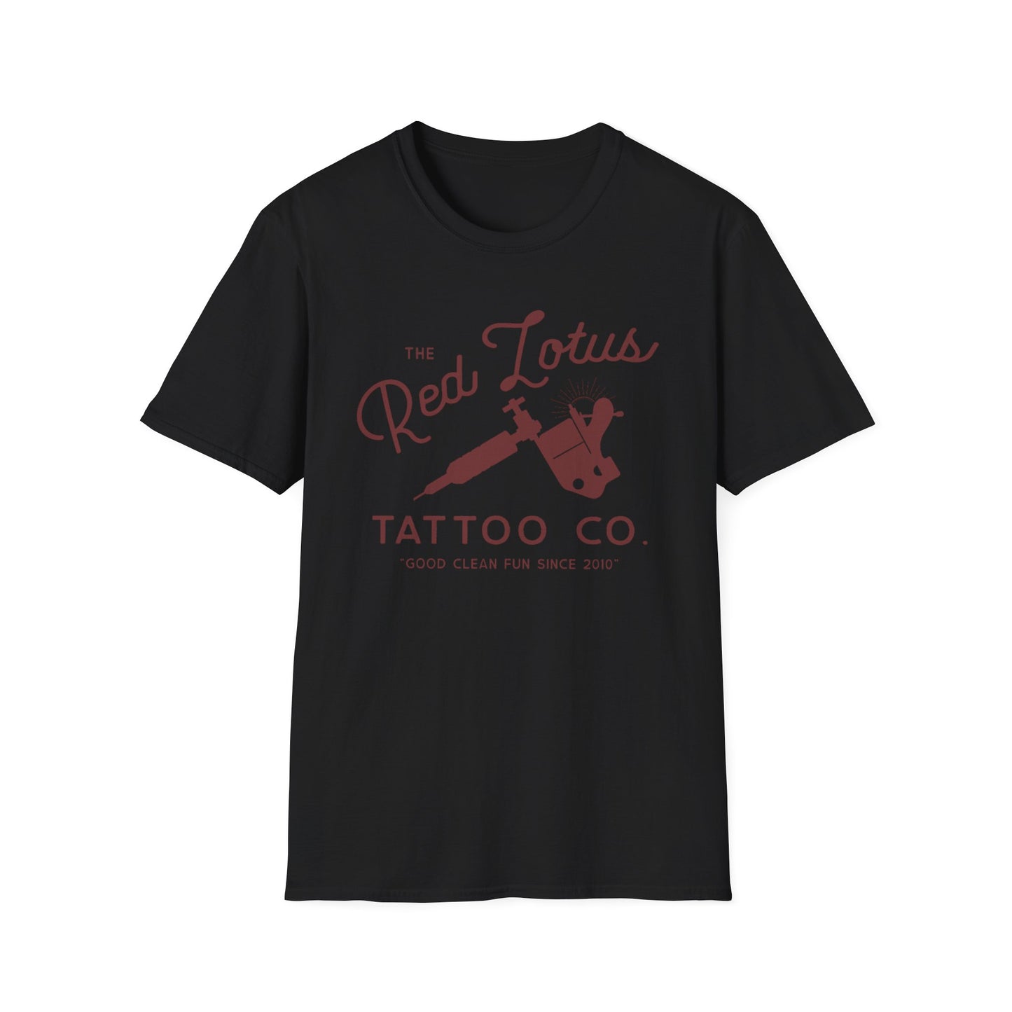 Red Lotus Tattoo Co. Script Logo Unisex Softstyle T-Shirt