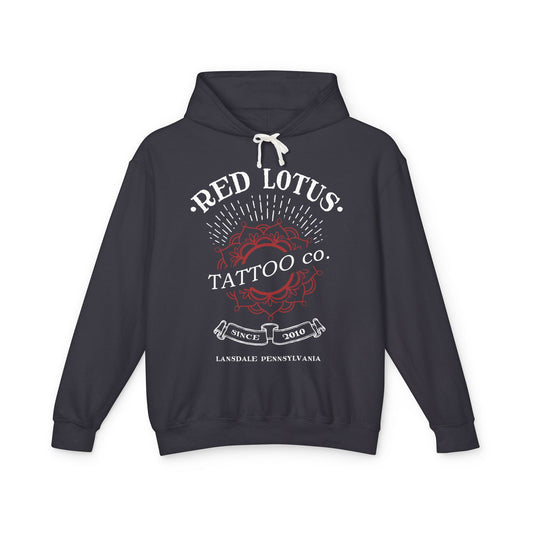 Red Lotus Tattoo Company Classic Logo Unisex Lightweight Hooded Sweatshirt