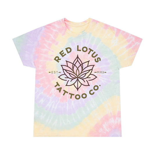 Red Lotus Tattoo Company Mustard Logo Tie-Dye T Shirt