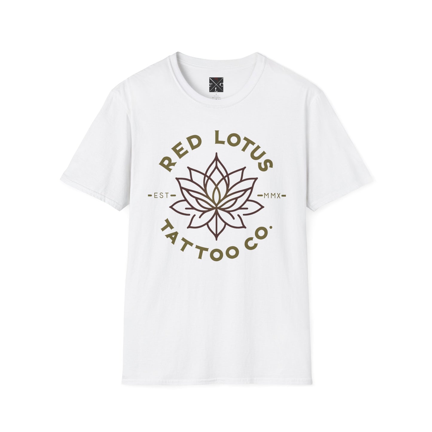 Red Lotus Tattoo Company Mustard Logo Shirt