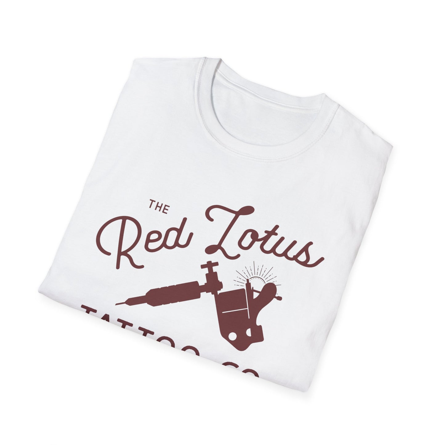 Red Lotus Tattoo Co. Script Logo Unisex Softstyle T-Shirt