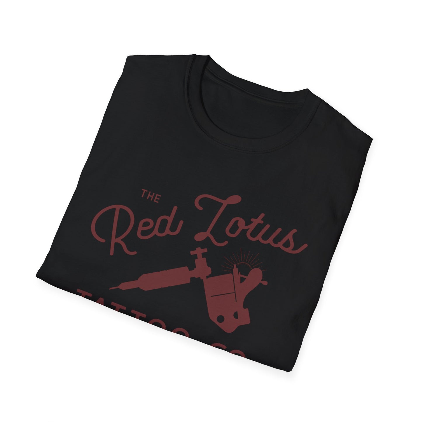 Red Lotus Tattoo Co. Script Logo Unisex Softstyle T-Shirt
