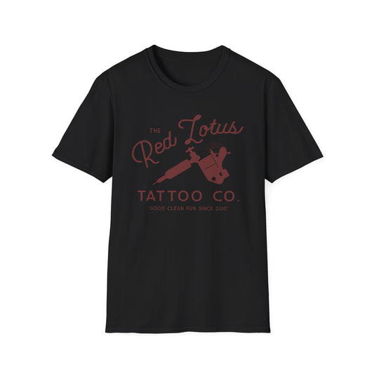 Red Lotus Tattoo Co. Script Logo Unisex Softstyle T-Shirt
