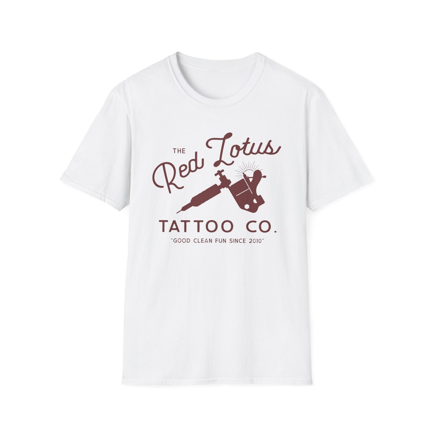 Red Lotus Tattoo Co. Script Logo Unisex Softstyle T-Shirt
