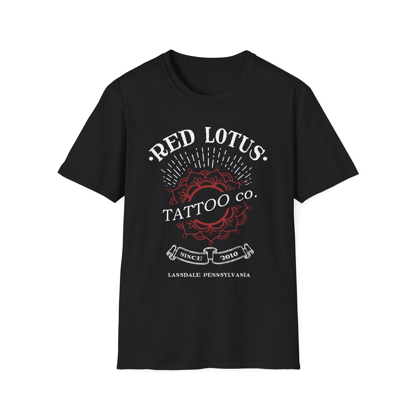 Red Lotus Tattoo Company Classic Logo Unisex Softstyle T-Shirt