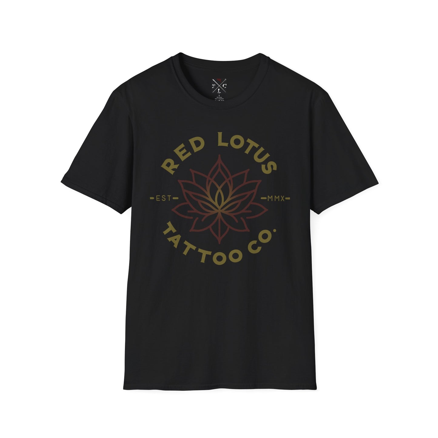 Red Lotus Tattoo Company Mustard Logo Shirt